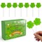 4E's Novelty 24 Pack St. Patrick's Day Shamrock Lollipops, Artificial Green Apple Flavor Shamrock Shape Candies, Individually Wrapped St Patricks Lollipops Party Favors, Fun St Patty's Day Candy